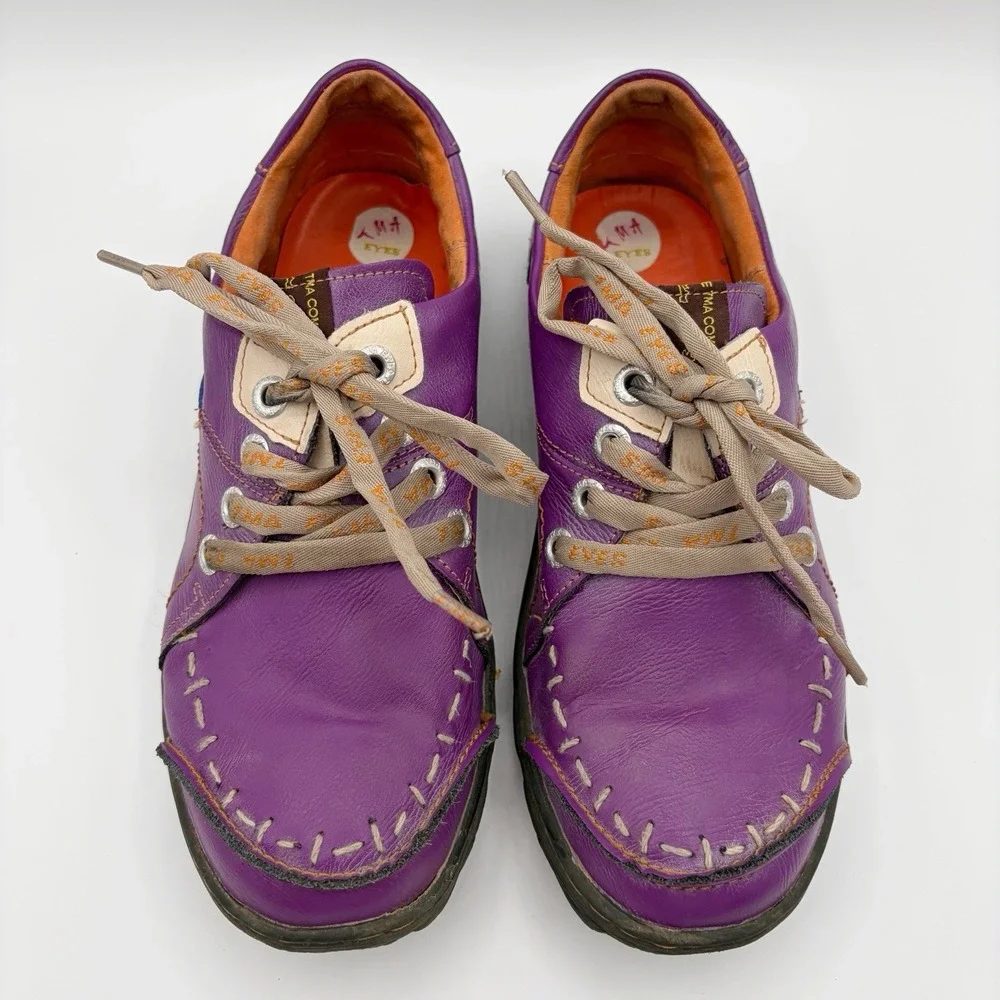 TMA Shoes Women's 10 - 10.5 Sz 41 Stumble Stuff Groovy Glides Washed Leather - Picture 3 of 10